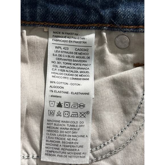 Levi Strauss Denim Maxi Skirt Women's Distressed Slit Mid Rise Comfort Stretch - Picture 4 of 10